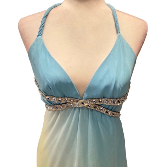 Jovani Evening Gown with Deep Plunge Neckline and Open Back - Picture 2 of 5